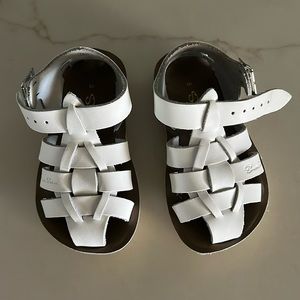 Sun San Sharks. White leather sandals